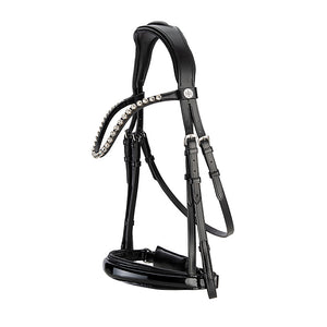 LT Essential Snaffle Bridle - Cavesson Patent Noseband