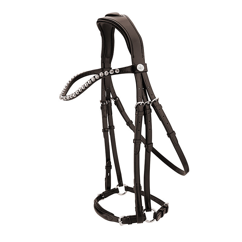 LT Essential Snaffle Bridle Brown - Drop Noseband – Lara Tweedie