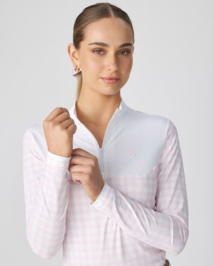 Competition Top - Pink Ollie Plaid L/S