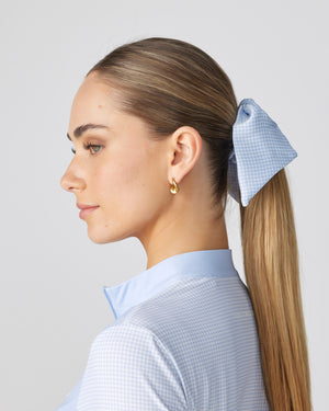 Sky Mini Check Scrunchie